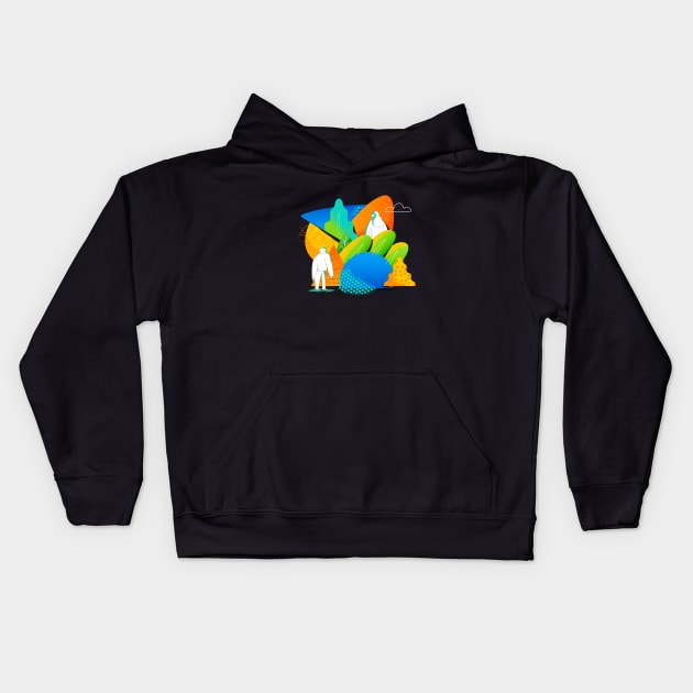 Couple Nature Kids Hoodie by Azzdoug